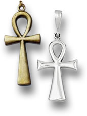 Ankh-Anhänger aus Silber und Gold