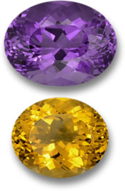 Brasilianischer Amethyst und Citrin