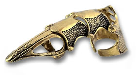 Gepanzerter Unisex-Vollfingerring aus Bronze