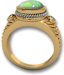 Moderner Opalring