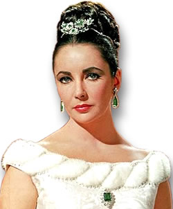 Elizabeth Taylor in einer Smaragdsuite