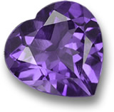 Herzförmiger Amethyst-Edelstein