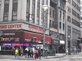 Der Diamond District von Manhattan, New York