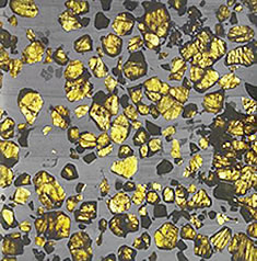 Peridotsteine im Fukang-Meteoriten