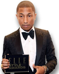 Pharrell Williams bei den Elle Style Awards 2014