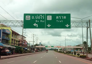 Der Weg nach Bo Rai in Trat