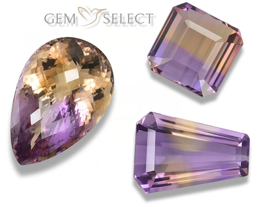 Natürliche Ametrin-Edelsteine von GemSelect - Großes Bild