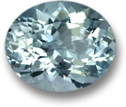Ovaler Aquamarin-Edelstein