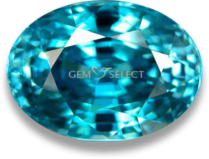Blauer Zirkon-Edelstein von GemSelect – Großes Bild