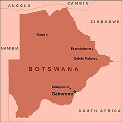 Botswana-Karte