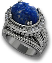 GemSelect Lapislazuli-Ring-Design