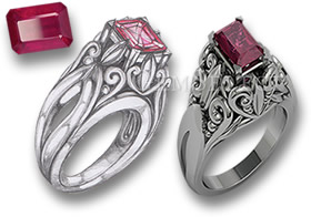 GemSelect Rubinring-Designprozess