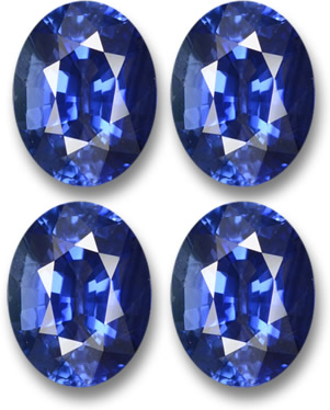 Blaue Saphir-Edelsteine
