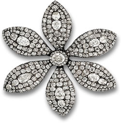 Replik einer Diamantblumenbrosche