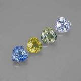 Sehen Sie sich weitere mehrfarbige herzförmige Saphire an Multicolor heart shaped sapphires