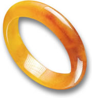 Orangefarbener Jade-Armreif