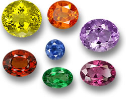 Regenbogenfarbene Edelsteine