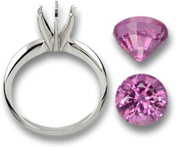 Ersetzen von Mittelsteinen – Solitärring mit rosa Saphir als Mittelstein