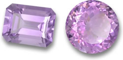 Amethyst-Edelsteine „Rose de France“.