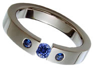 Saphir- und Titanring