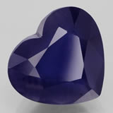 7 Karat violettblauer herzförmiger Iolith violet blue iolite
