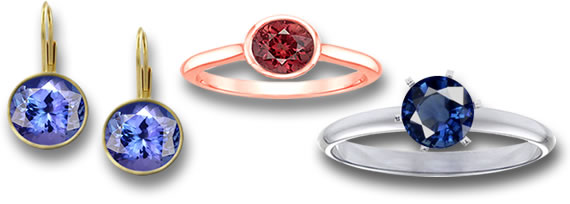 Farbiger Edelsteinschmuck