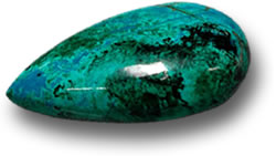 Natürlicher Chrysokoll-Cabochon