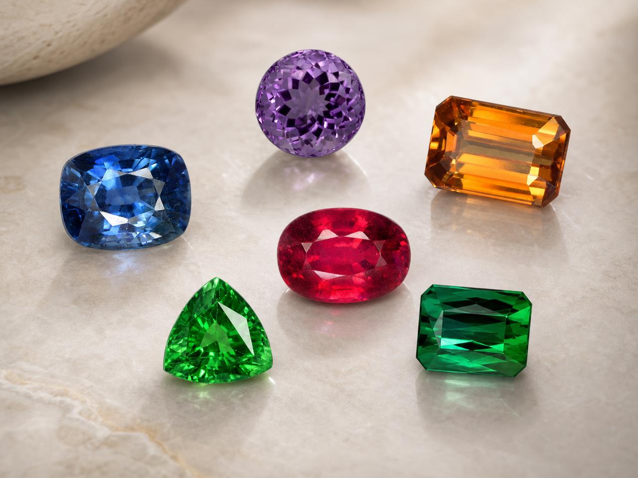 Lose, natürliche Edelsteine, geeignet für 1–2 ct Mittelsteine