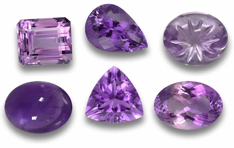 1 Carat Amethyst Gemstones - Natural, Certified