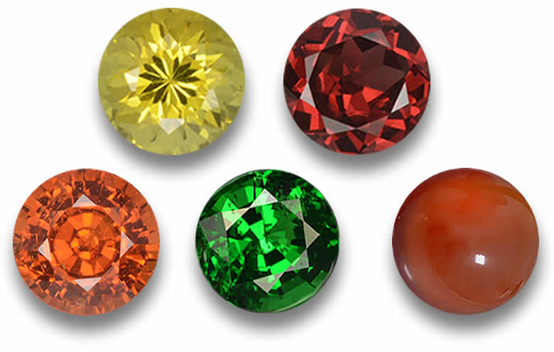 1 Carat Round Garnet: Spessartite, Tsavorite, Pyrope, Rhodolite, Wholesale 1 ct Round Garnet