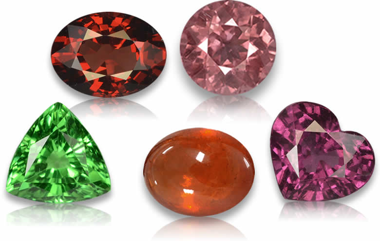 2 Carat Garnet Gemstones: Pyrope, Hessonite, Spessartite, Tsavorite, Mali Garnets, Wholesale 2 Carat Garnet