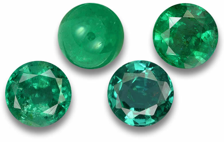 5mm Round Emerald: Colombian and Zambian Round Emerald Gems, Wholesale 5mm Round Emerald