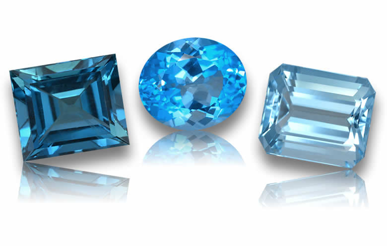 8x6 mm Blue Topaz Gemstones - Oval, Octagon Blue Topaz, Buy 8x6mm Blue Topaz Wholesale