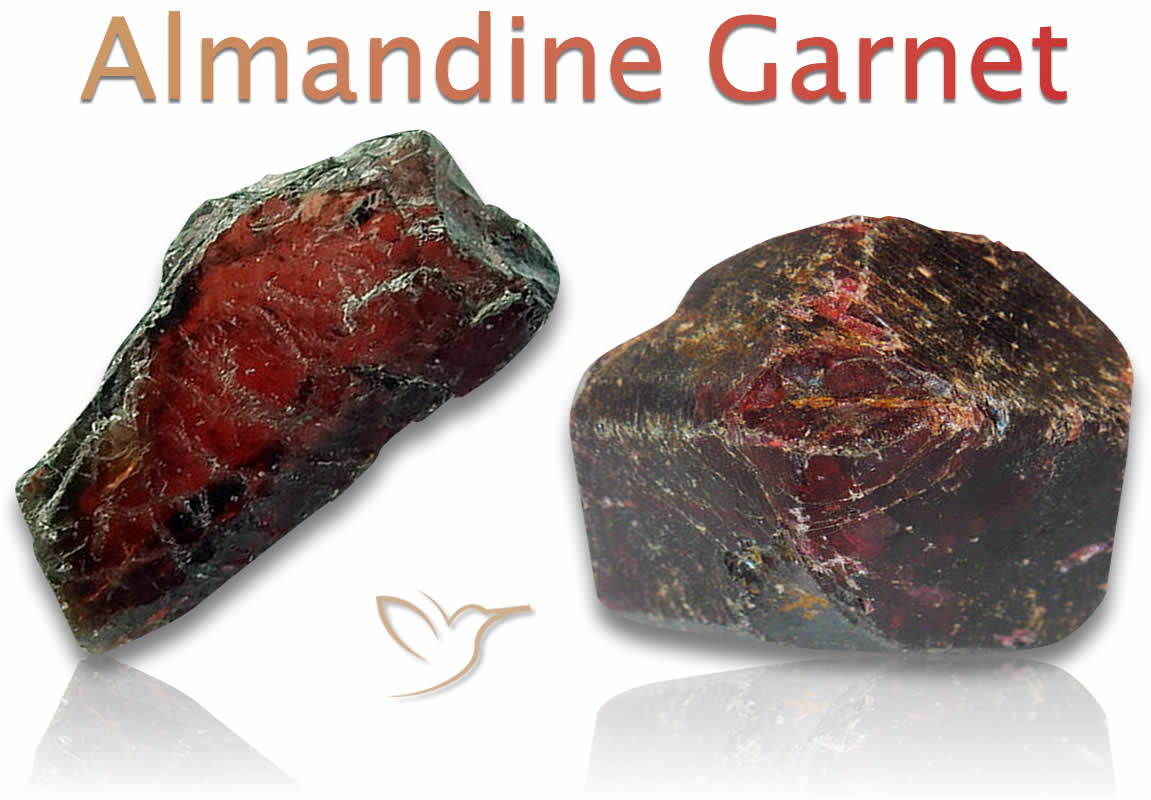 Rohe Almandin-Granatsteine