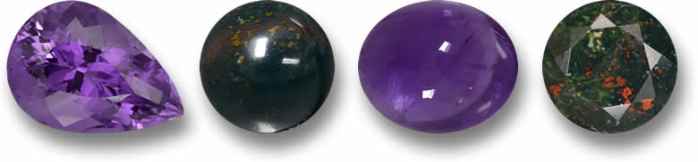 Amethyst und Blutstein