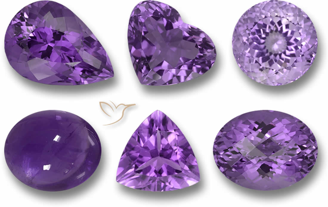 Amethyst-Edelsteine für Verlobungsring-Designs