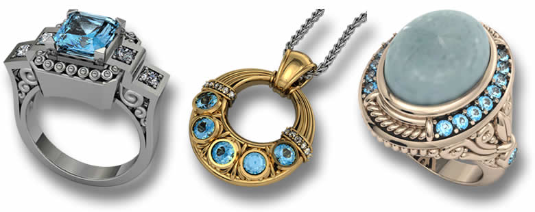 Aquamarin-Schmuckdesign von GemSelect