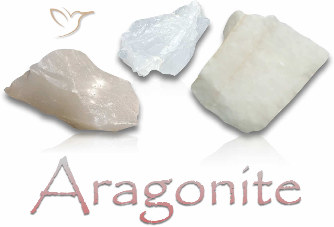 Weißer Aragonit Rohedelstein
