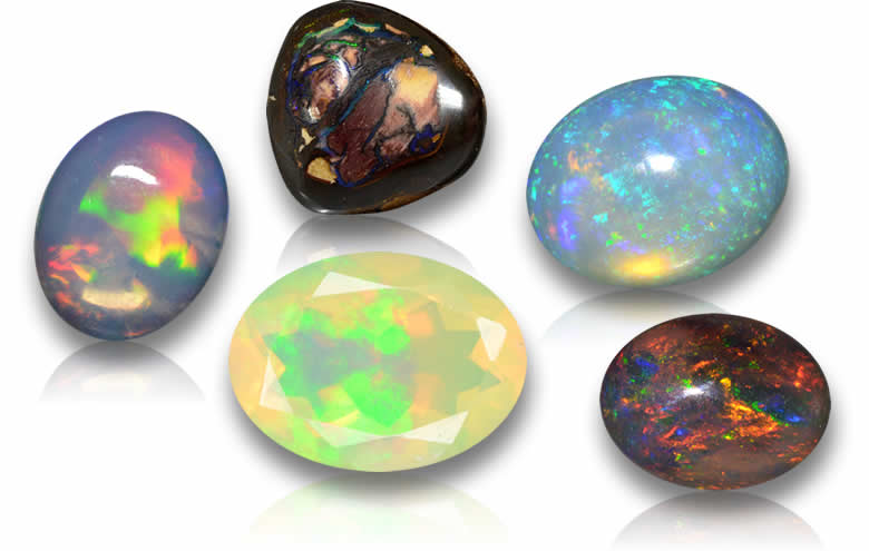 Australian Opal: Natural Black and White Opal Stones, Calibrated Loose Australian Opals, Wholesale Opal