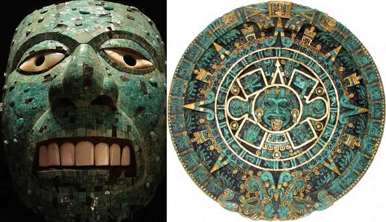 Beispiele wie die Azteken Türkis verwendet haben