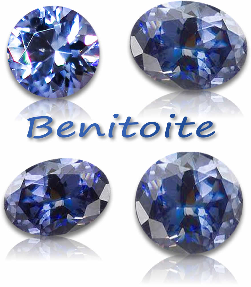 Natürliche Benitoit-Edelsteine