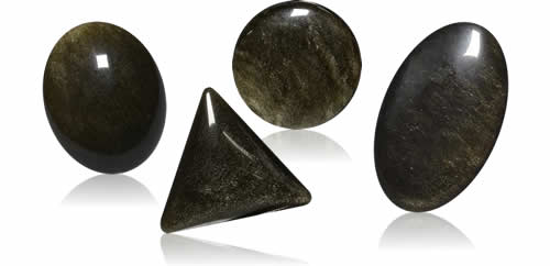 Geschäft Schwarzer Obsidian Edelsteine