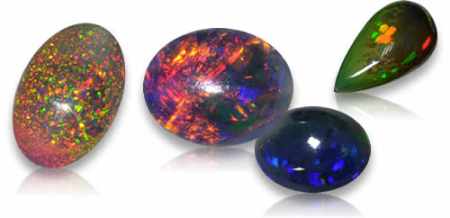 Geschäft Schwarzer Opal Edelsteine