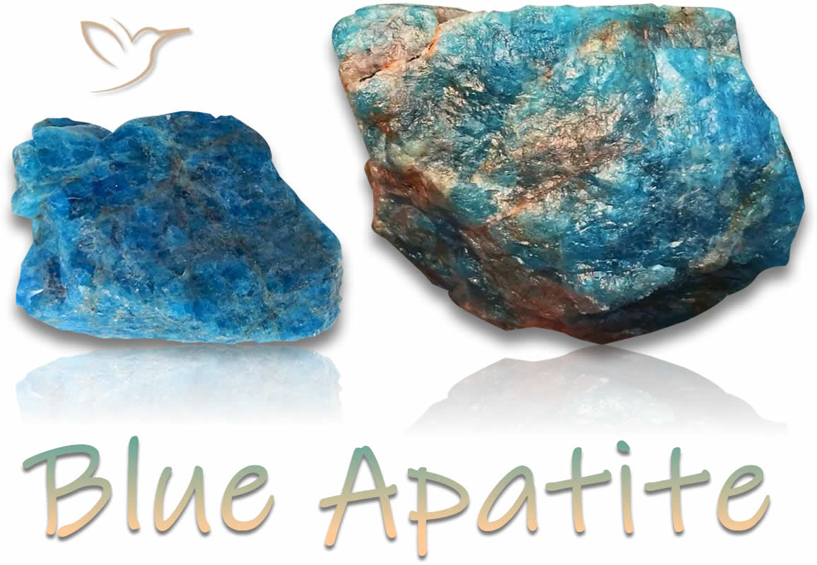 Blaue Apatit Rohsteine