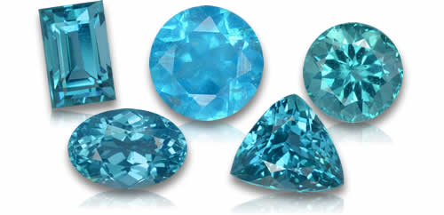 Natürliche blaue Apatit-Edelsteine