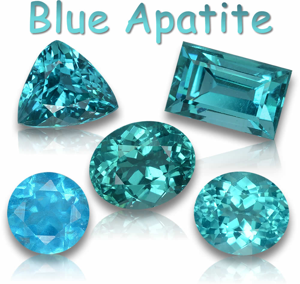 Natürliche blaue Apatit-Edelsteine zu verkaufen