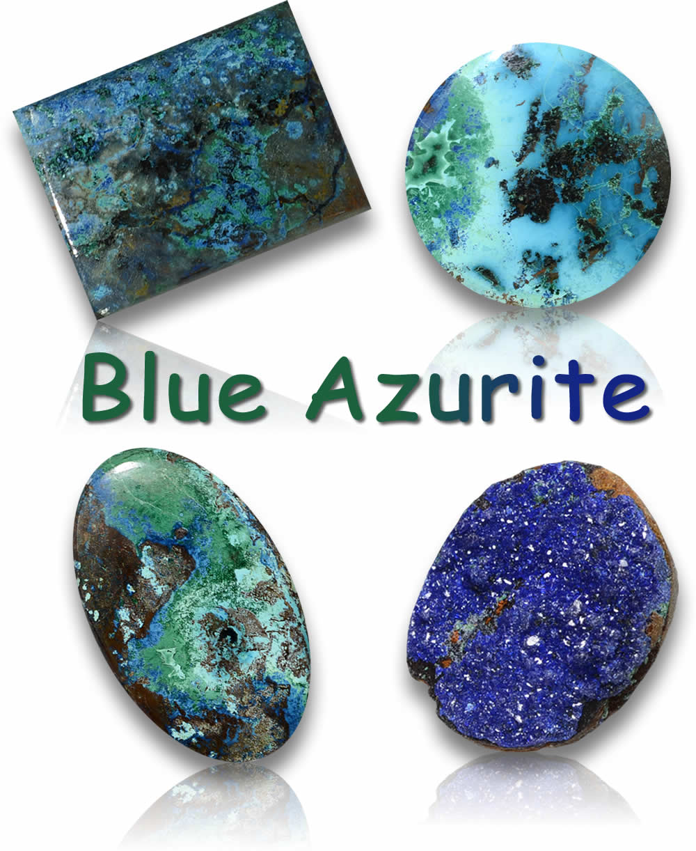 Natürliche blaue Azurit-Edelsteine