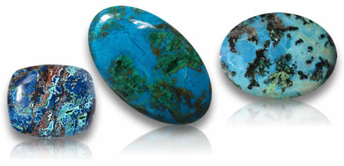 Natürliche blaue Chrysokoll-Edelsteine