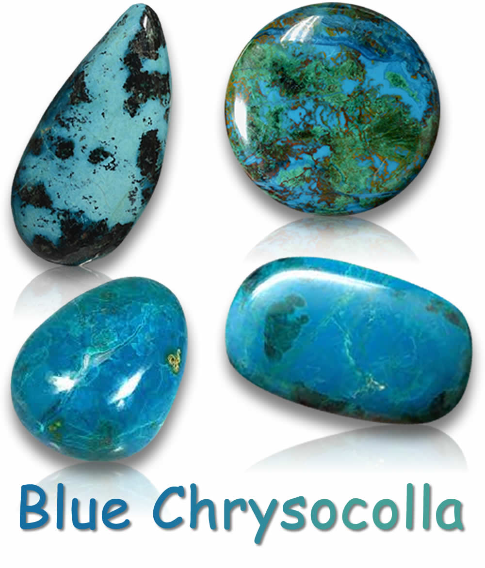 Natürliche blaue Chrysokoll-Edelsteine