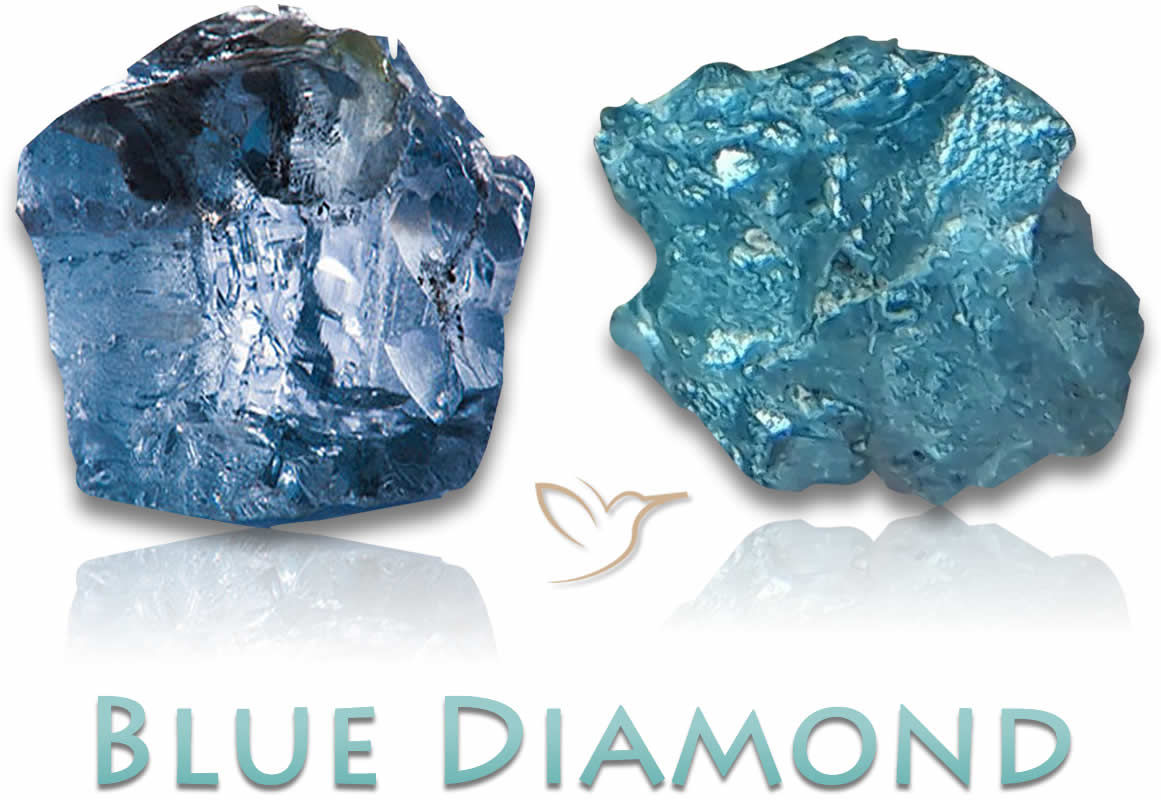 Blaue Diamant Rohsteine